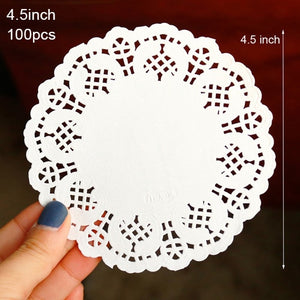100 White Lace Table Doilies - Assorted Sizes