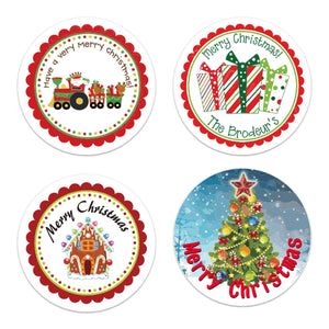 Christmas Stickers - Animals, Snowman, Trees, Labels
