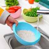 Mess-Free Magic: Rice Beans Peas Washing Filter Strainer Basket