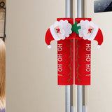 Christmas Fridge Handle Covers Santa Claus Microwave Oven Dishwasher Door Handle Cover