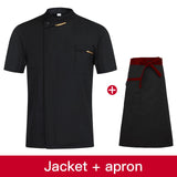 Unisex Casual Soft Chef Jackets Short Sleeve
