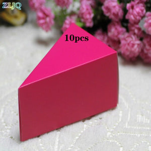 10pcs Candy Box Triangle Cake Box Gift