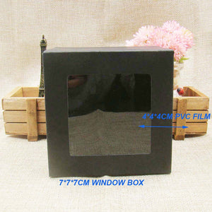 10psc  White / Black / Kraft Window Cupcake Box