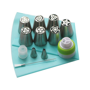 13PCS Russian Pastry Nozzles And Coupler Icing Piping Tips Sets