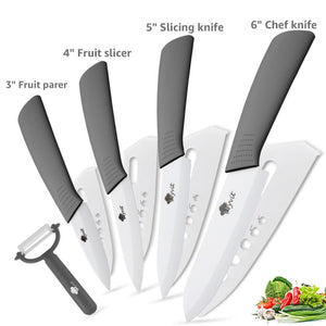 Culinary Precision: Ceramic Chef Knives Set with Zirconia Blades