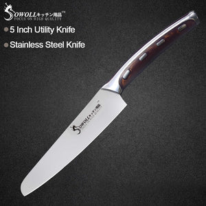 Stainless Steel Knife with Artisan Resin Fiber Handle