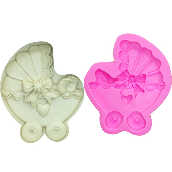 Adorable Baby Carriage Silicone Mold for Sweet Creations